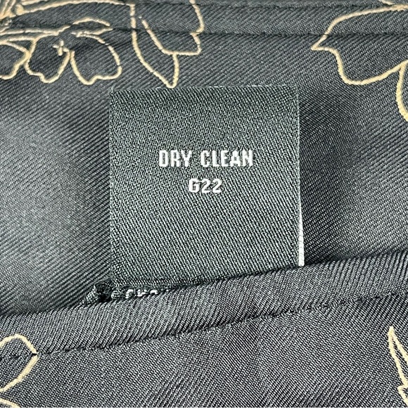 CALVIN KLEIN silk brown floral lightweight midi A-line skirt, size 0 - Picture 10 of 10